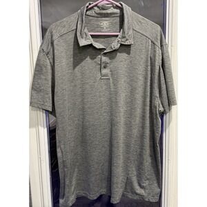 G.H. Bass‎ & Co. Mens Grey Short Sleeve Polo Performance Shirt Size XL